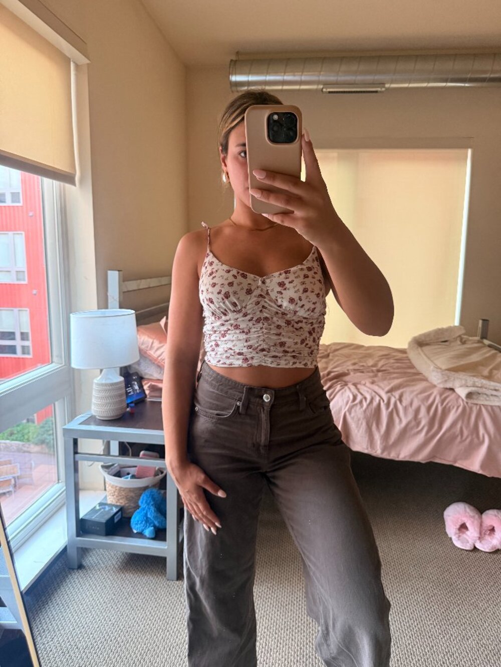 Women's White Floral Top